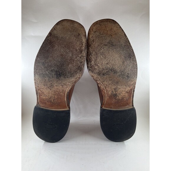 Allen Edmonds Men’s Brown Leeds Oxford Cap Toe Leather Pebble Grain Size 10 C - Picture 7 of 8